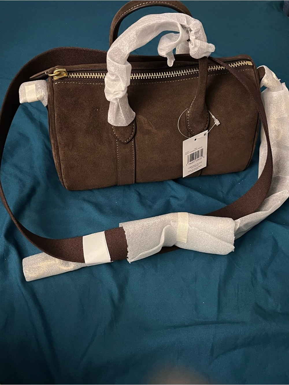 Coach Compass 25 in Chocolate Suede
